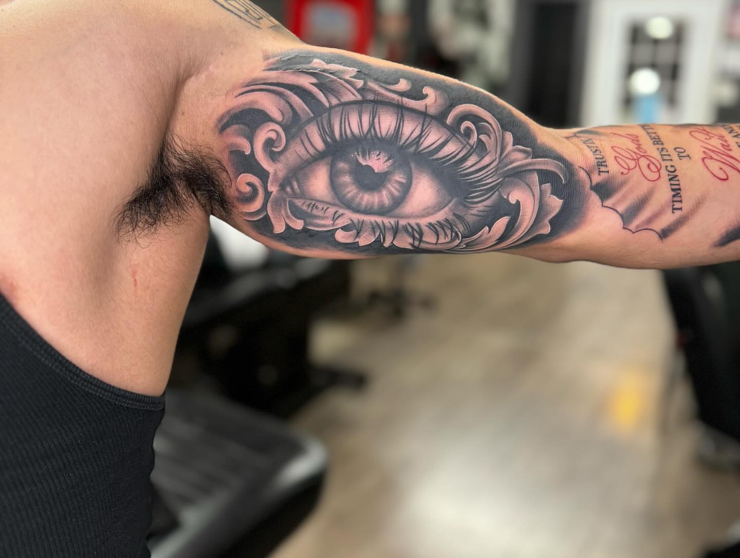 Eye realism tattoo on the forearm by π΅ππππ πΏπππππ, Houston, Texas