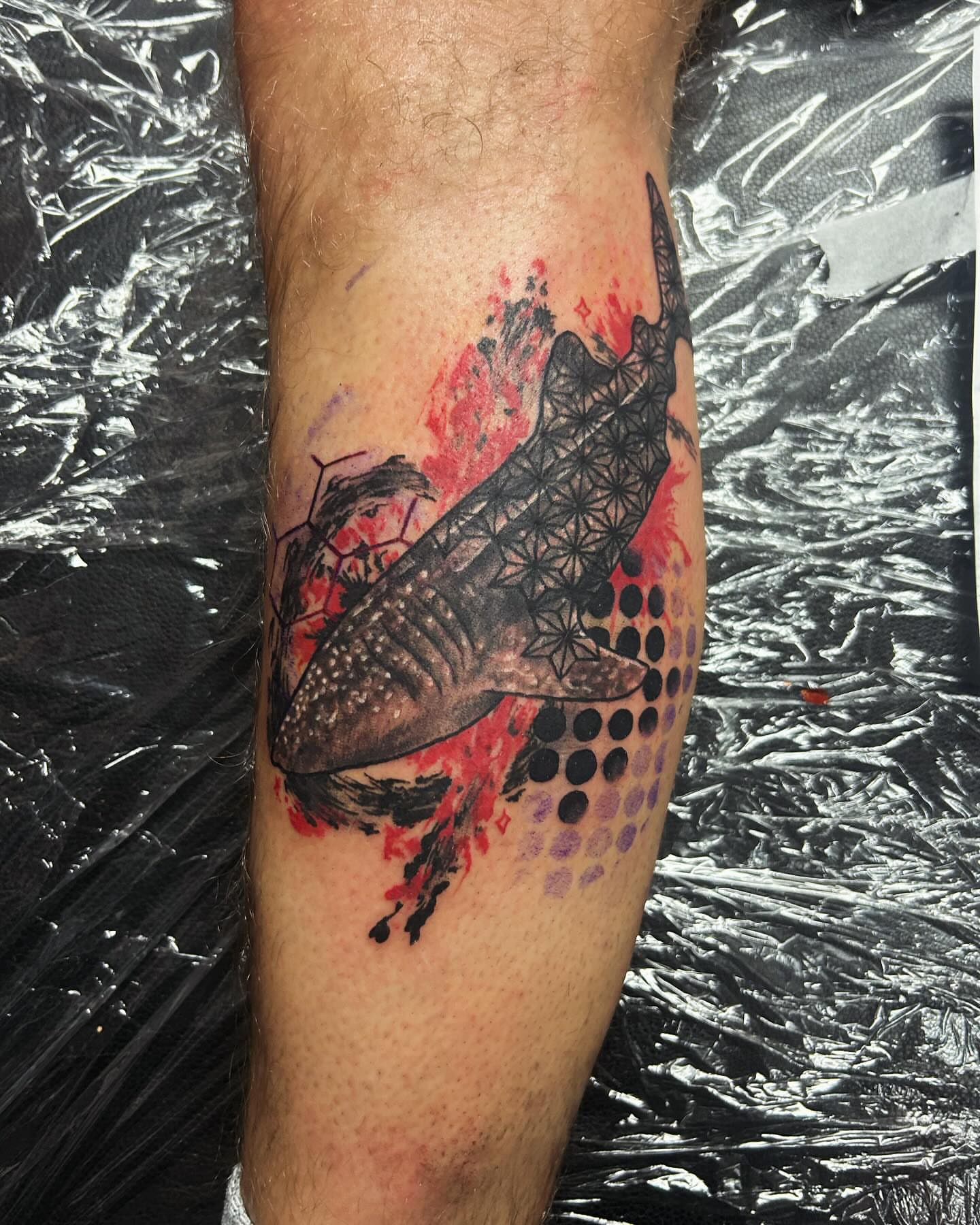 Tattoo by @austin_megallon — dotwork, geometric