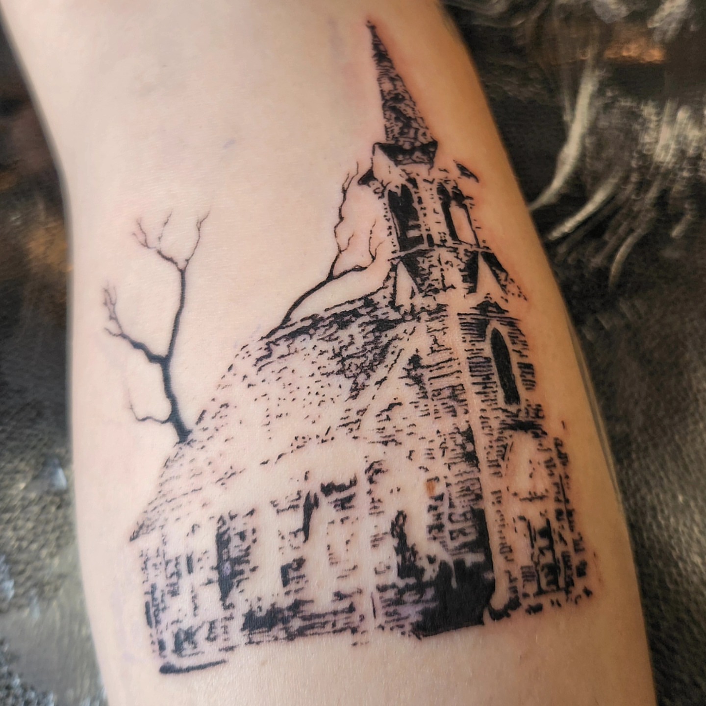 Tattoo by @stone_man720 — black_and_grey