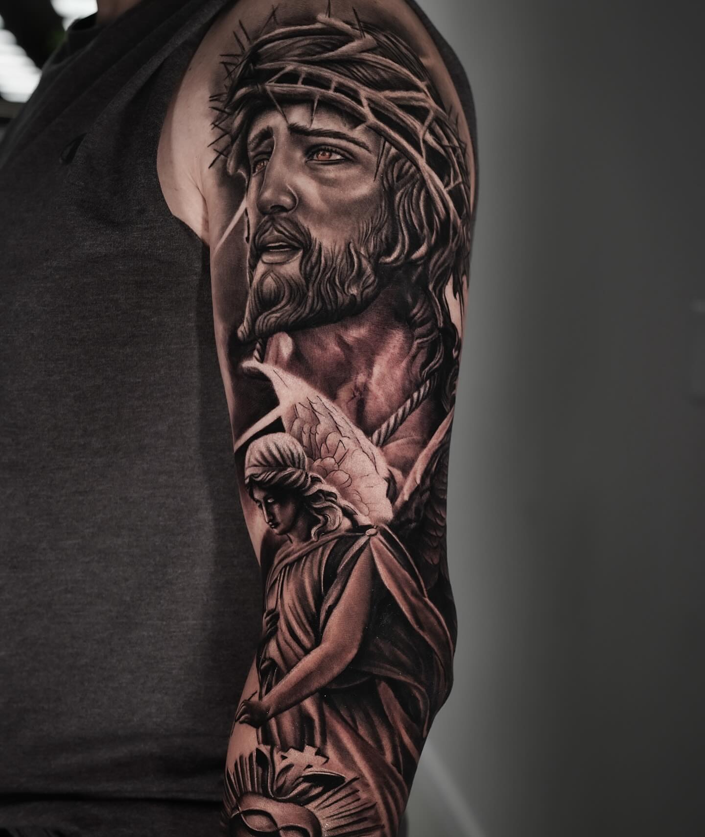 Tattoo by @ember.cesar — realism, black_and_grey