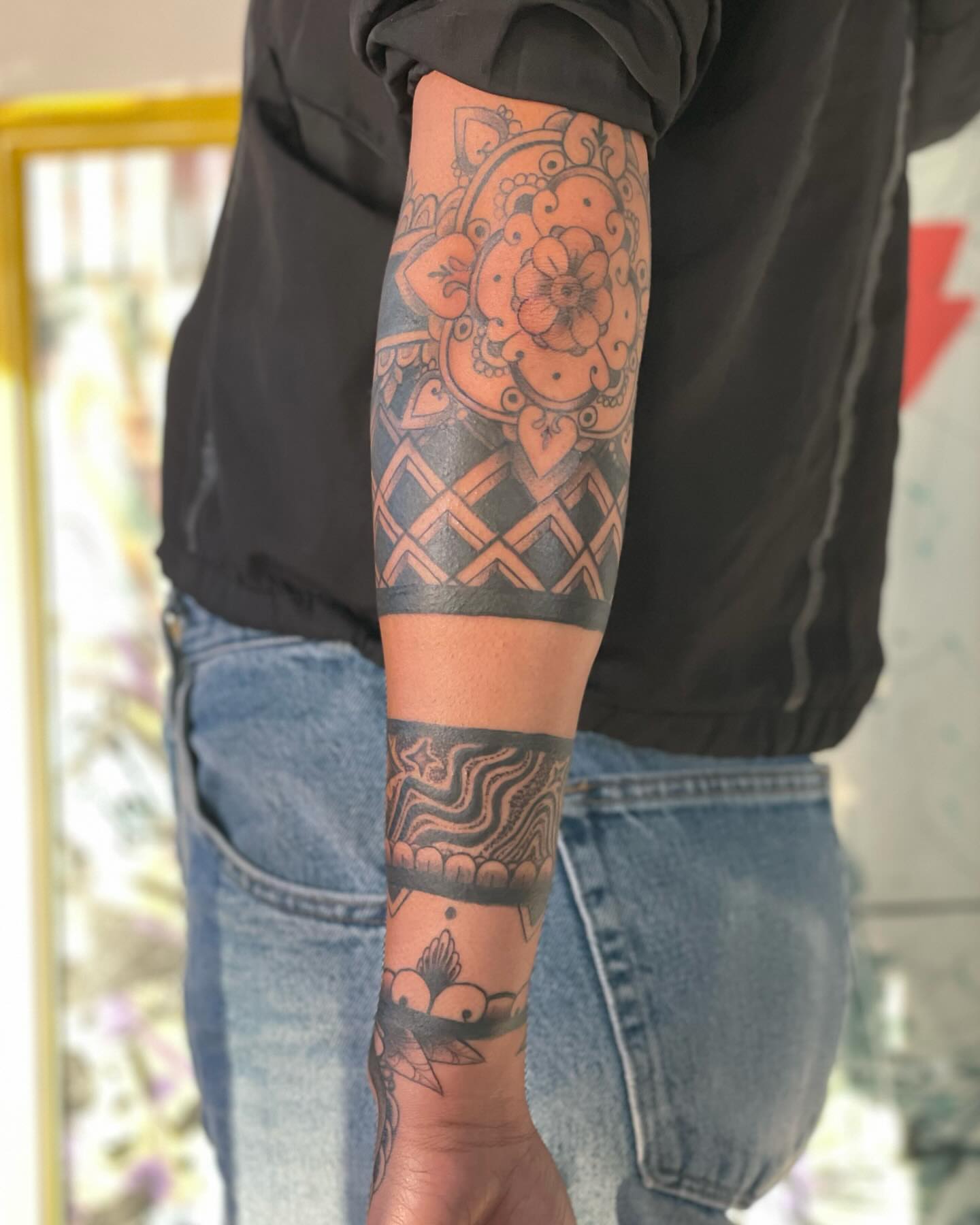 Mandala geometric tattoo on the forearm by ✤ Ornamental Tattoo Artist ✤
