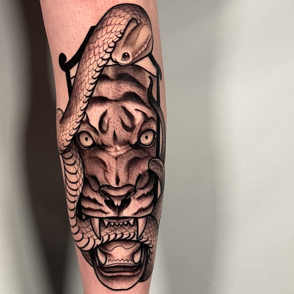 Tattoo by @doublescribbles — black_and_grey, realism