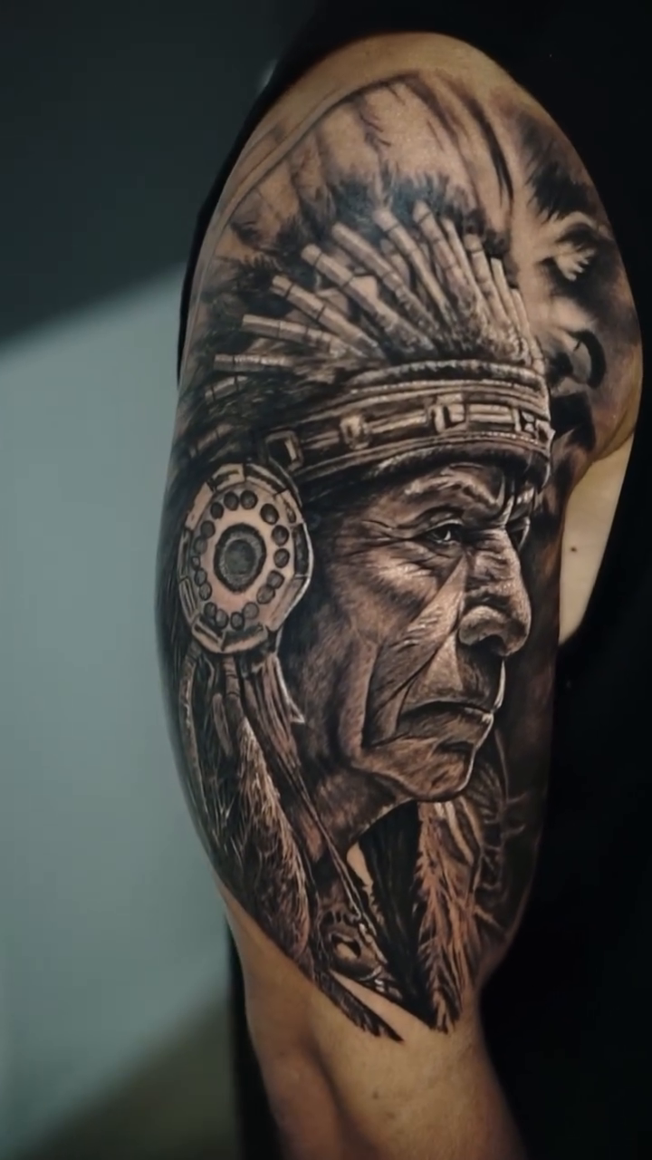 Tattoo by @brunomarxtattoo — realism, black_and_grey
