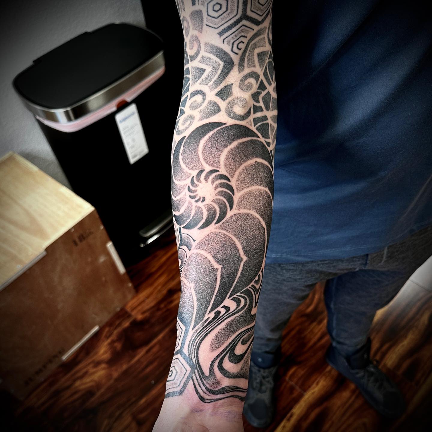 Tattoo by @jc_tats — dotwork, geometric