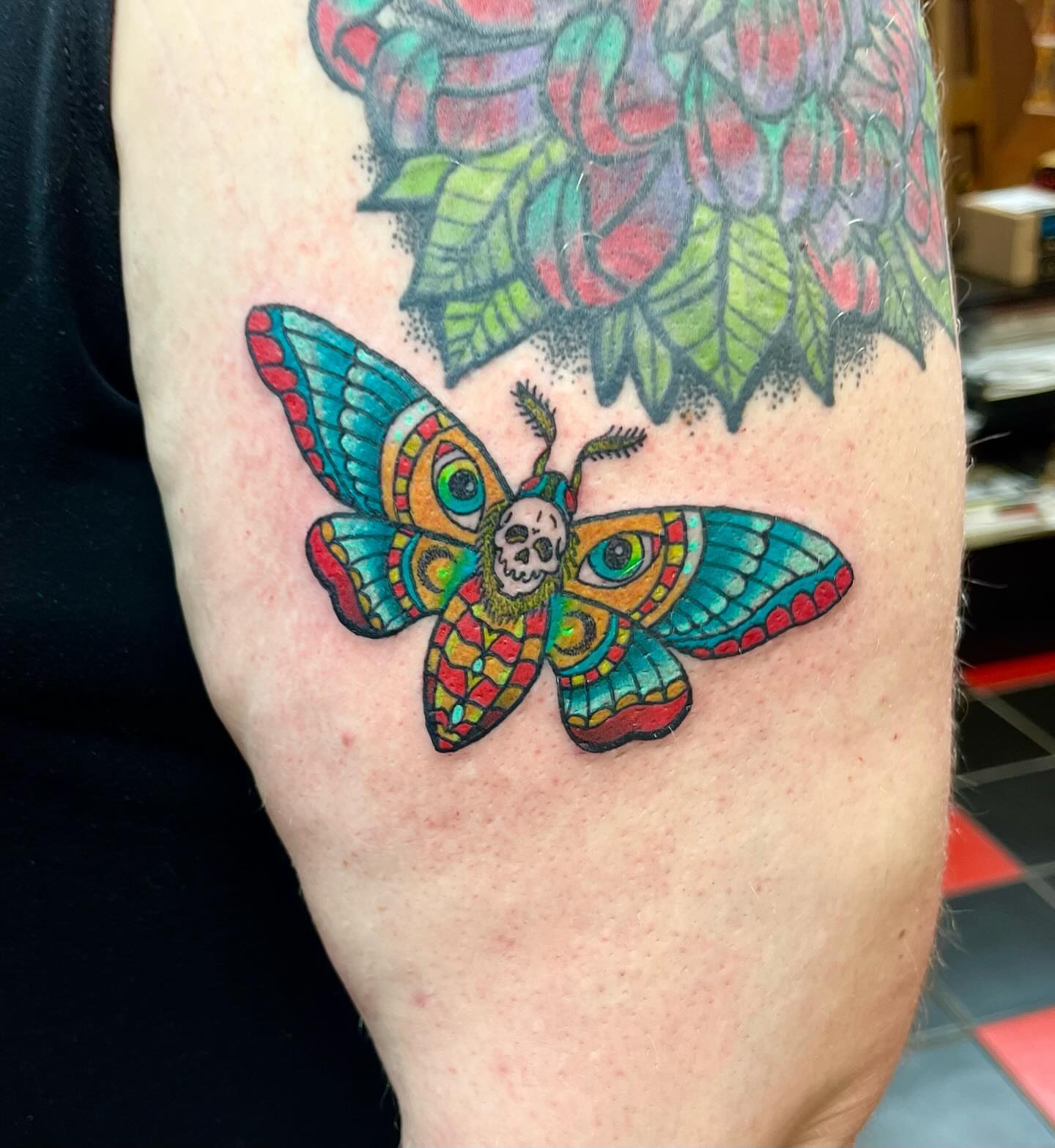 Tattoo by @shadowofjeff — geometric, trash_polka