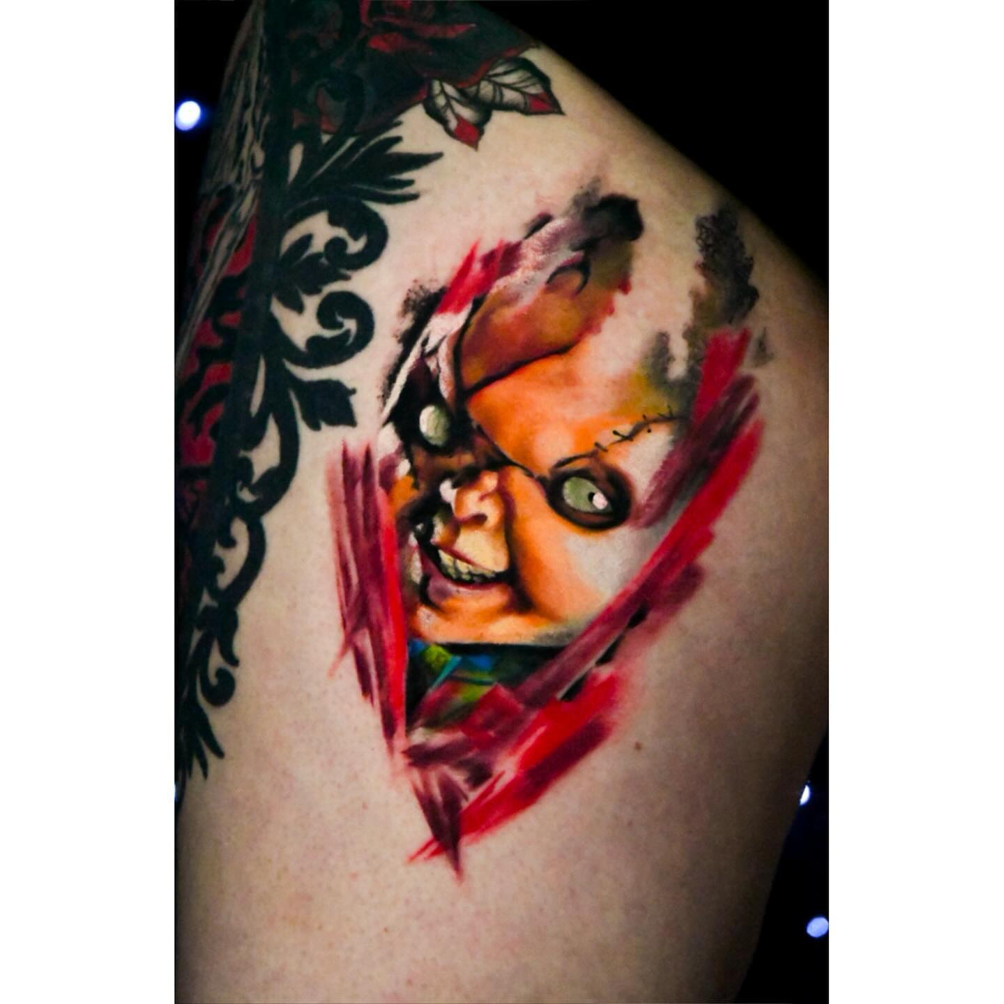 Tattoo by @tattoosbytravis — realism, watercolor