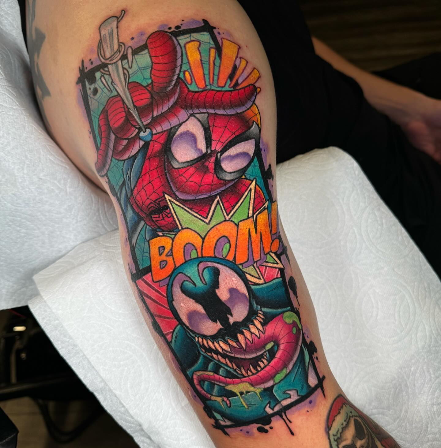 Tattoo by @jonleightontattoo — new_school, illustrative