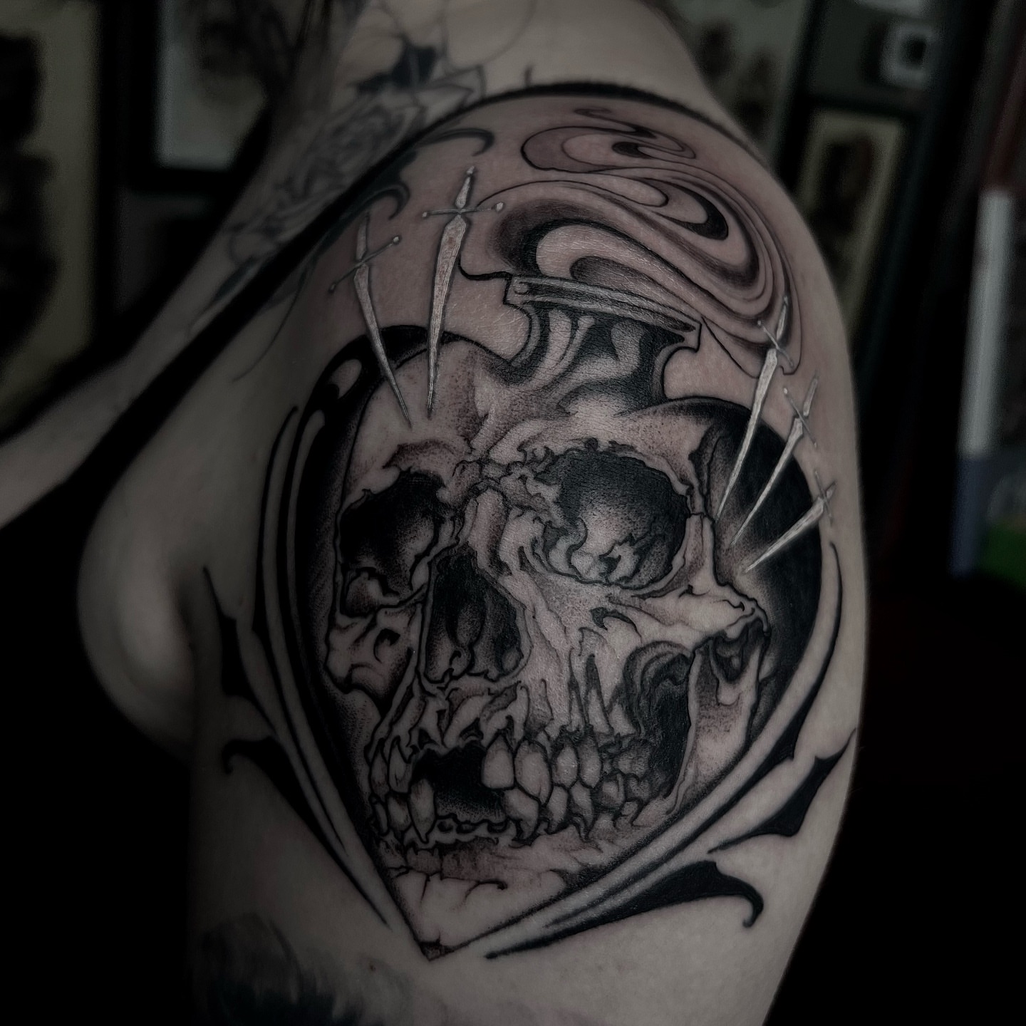 Tattoo by @lorenzotattoos — black_and_grey, realism