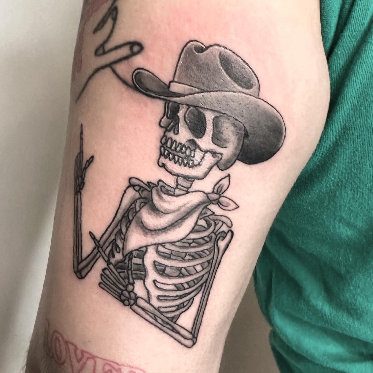 Tattoo by @auroura — black_and_grey