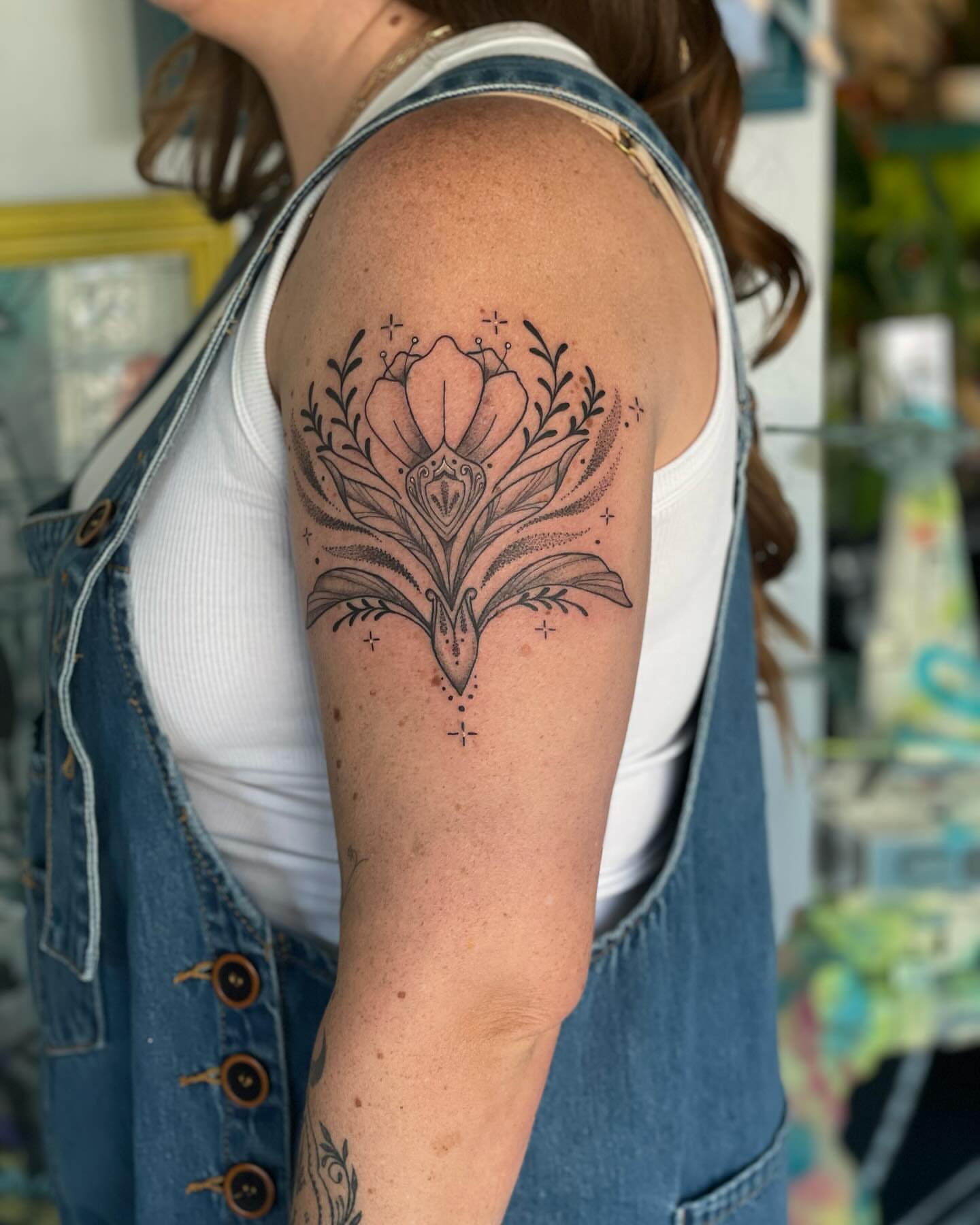 Floral arrangement dotwork tattoo on the forearm by ✤ Ornamental Tattoo Artist ✤
