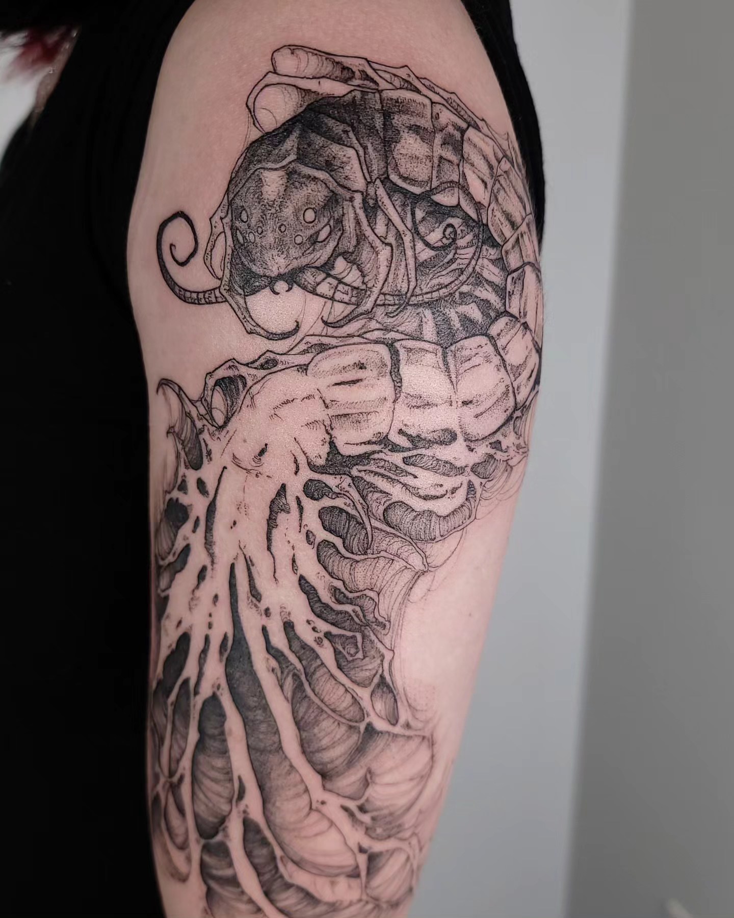 Tattoo by @gargeist — dotwork, realism