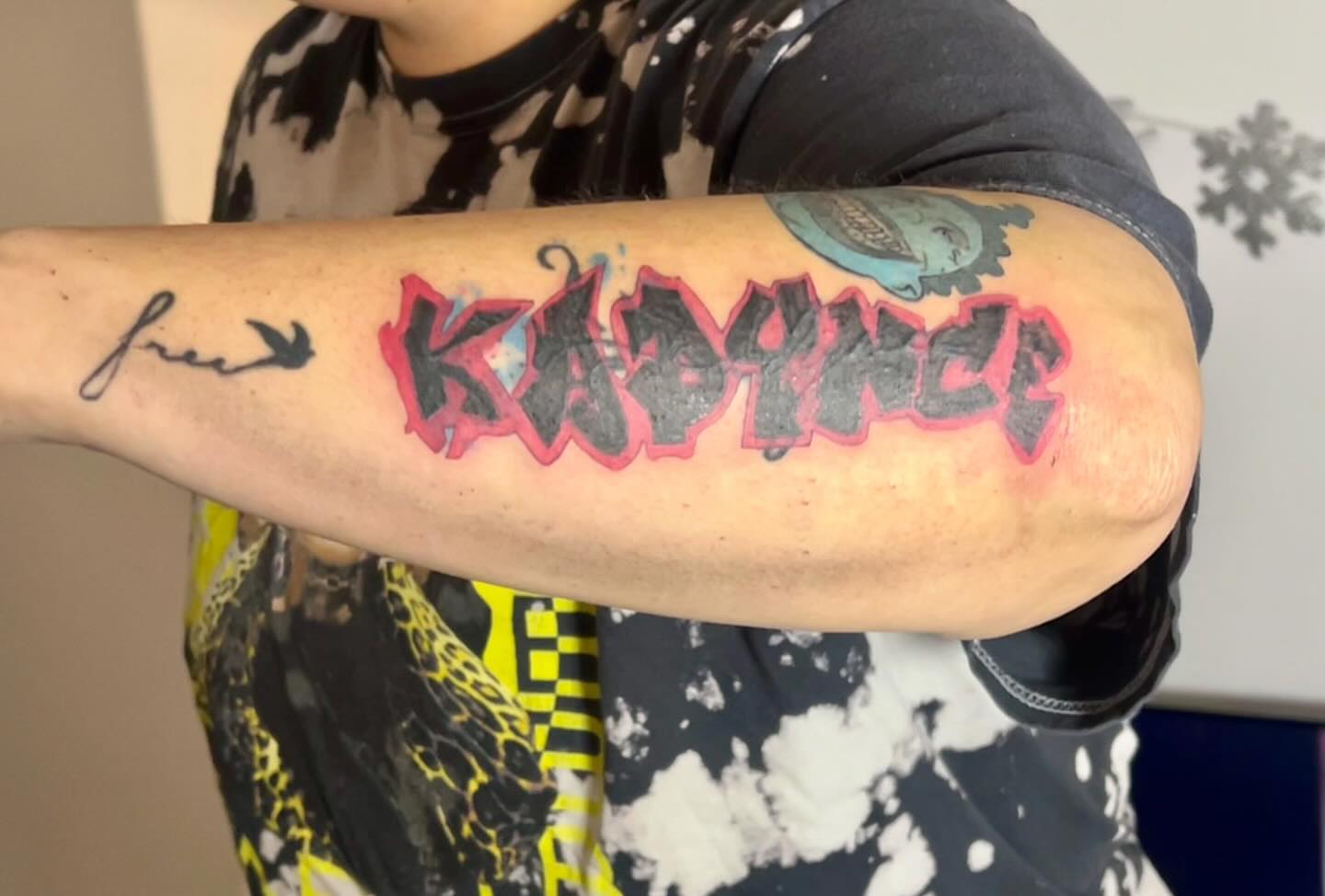 Tattoo by @jaystats03 — lettering_script