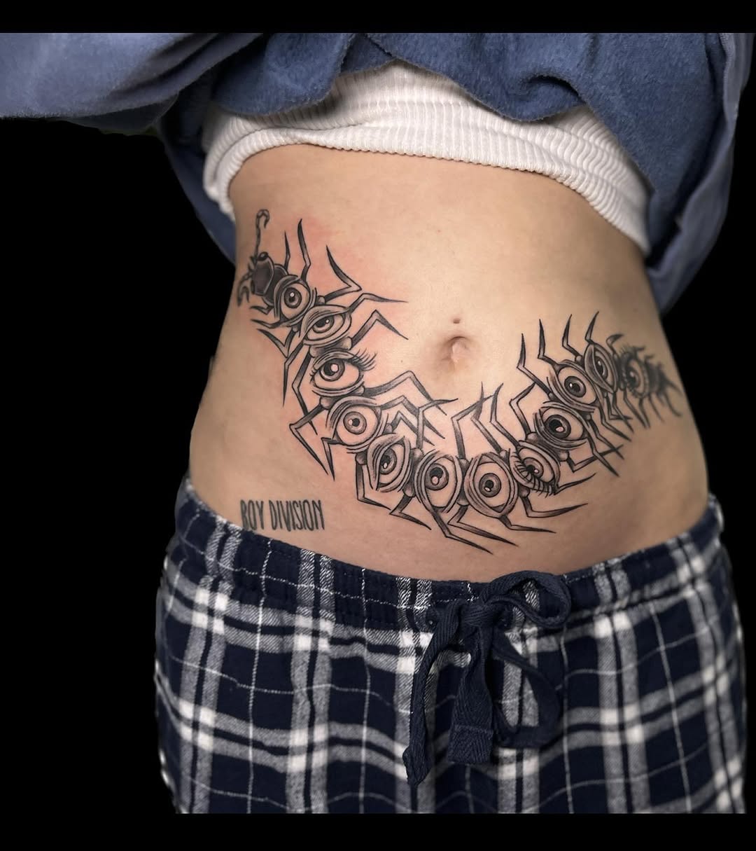 Tattoo by @sabbytattz — blackwork, surrealism