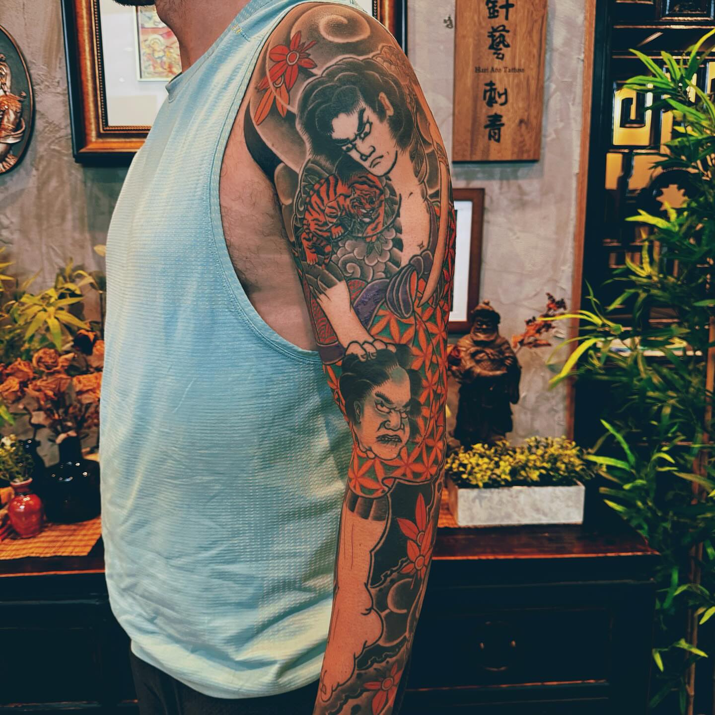 Samurai warrior japanese irezumi tattoo on the upper arm by ๐๐๐๐พ๐ - (่พ็ๅ
)