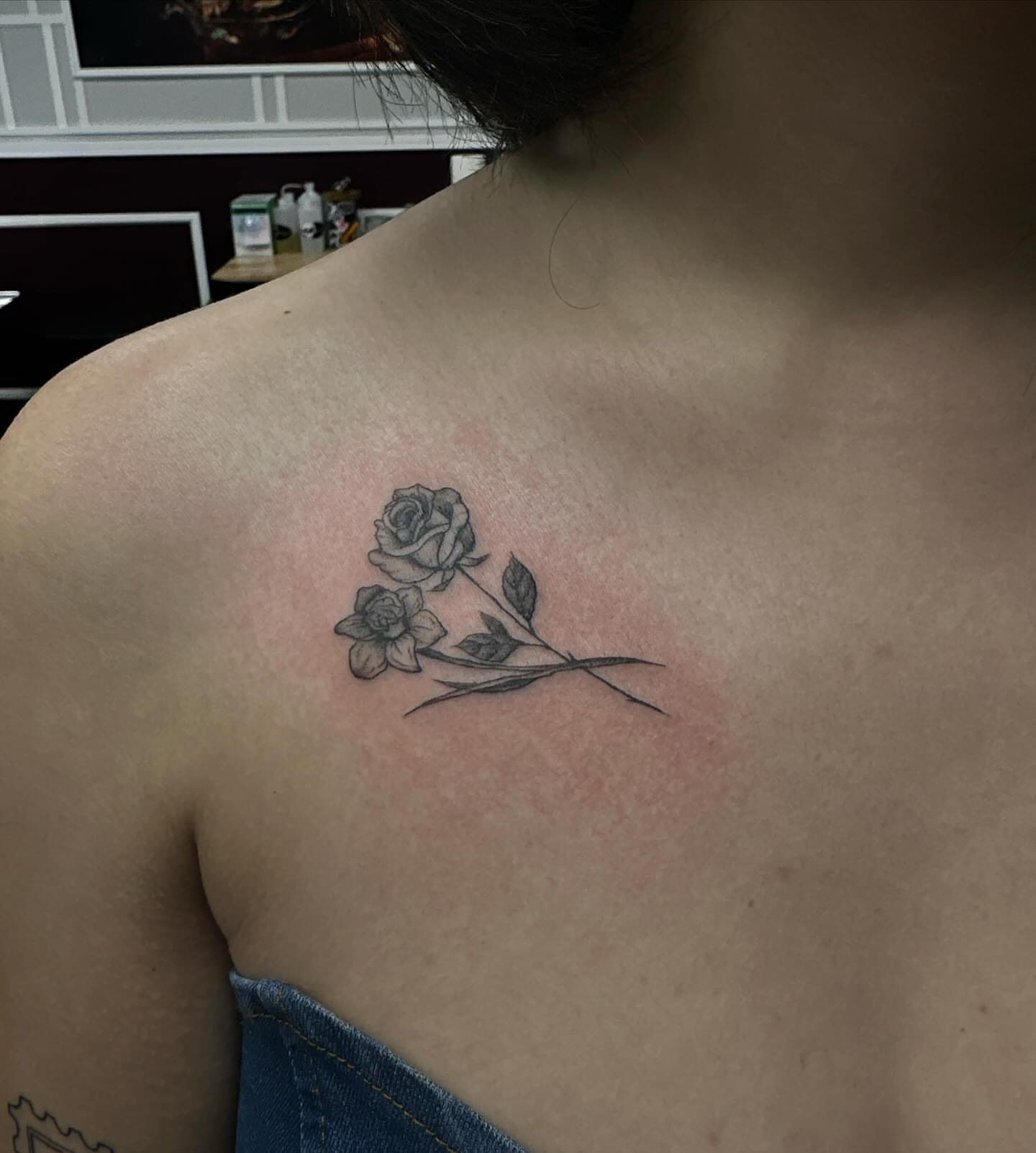 Tattoo by @black.swan.tattoos — black_and_grey