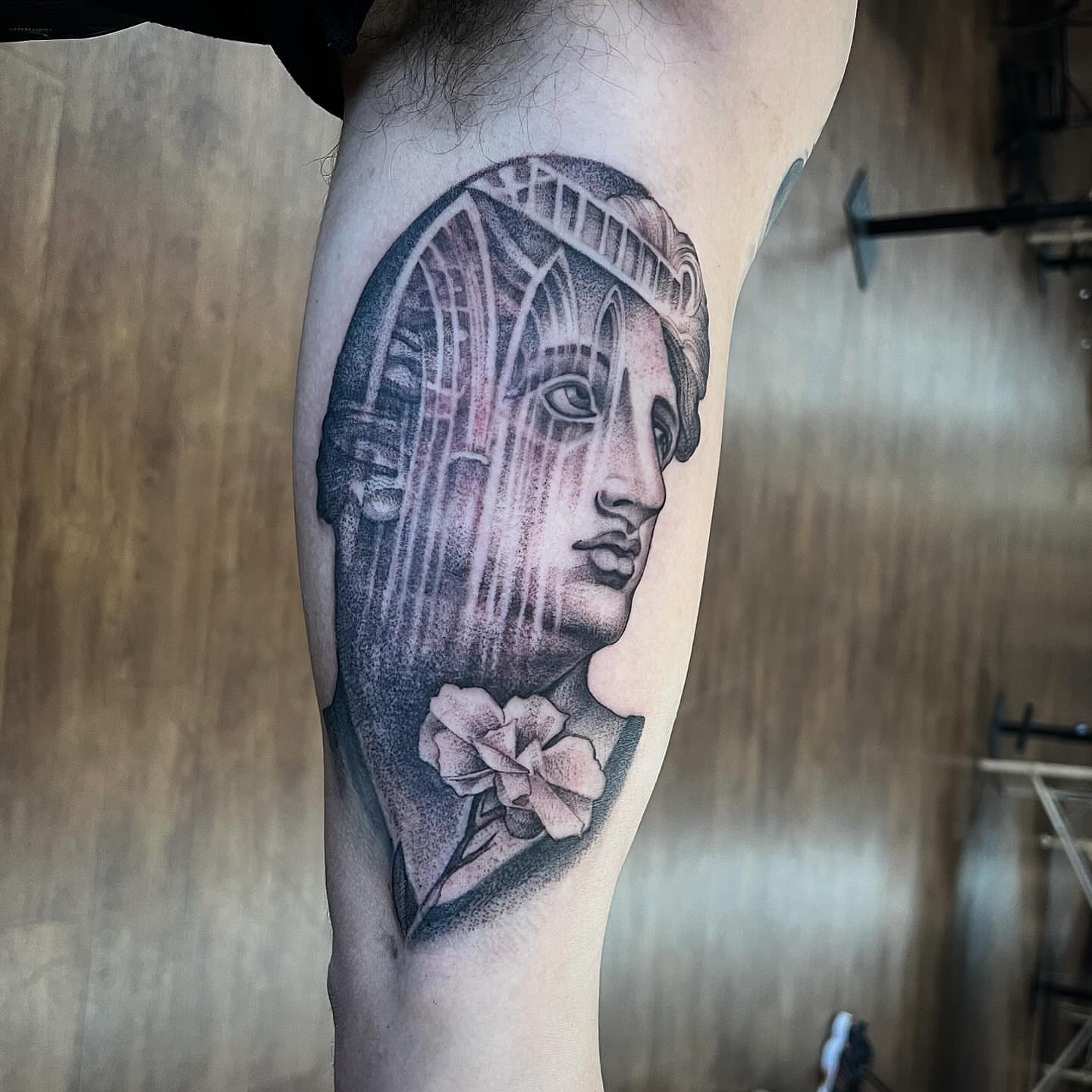 Tattoo by @lydiabruno13 — dotwork, realism