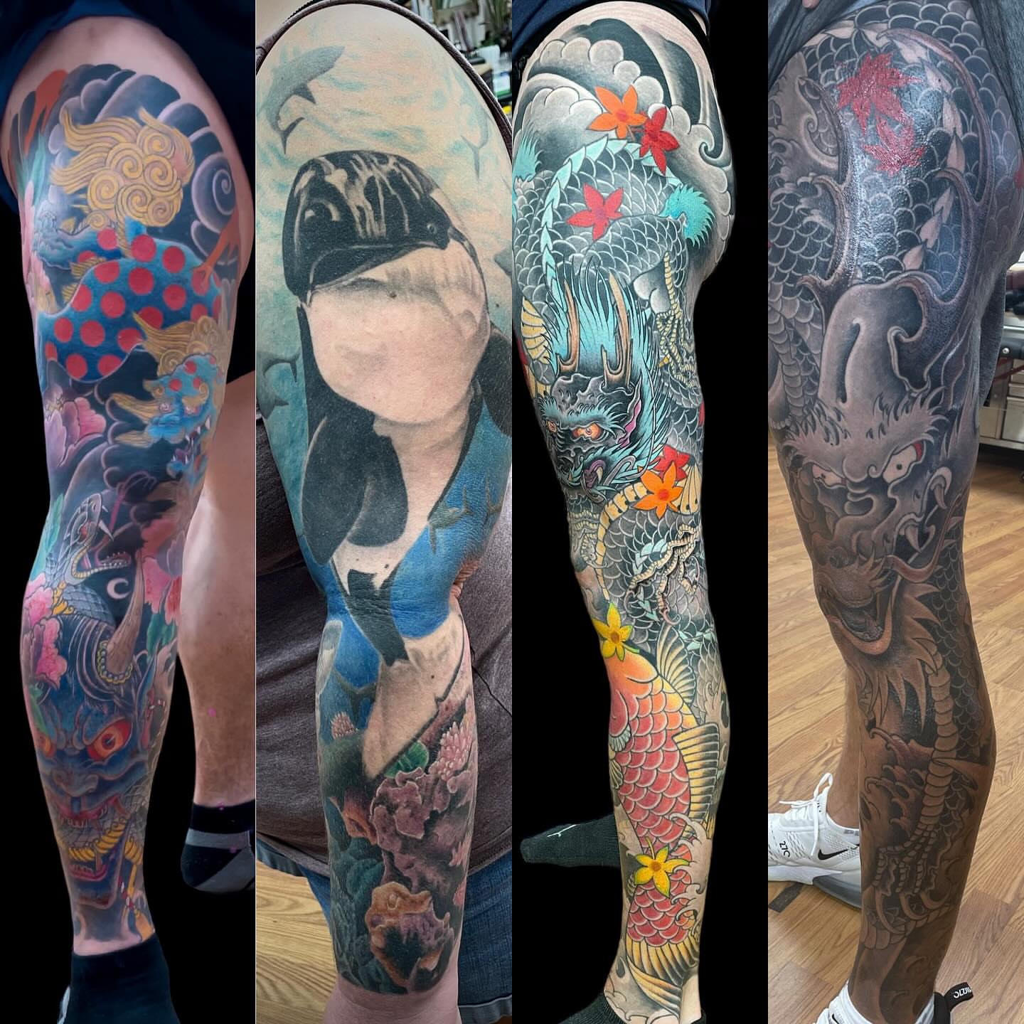 Tattoo by @geddyanderson — japanese_irezumi, dotwork