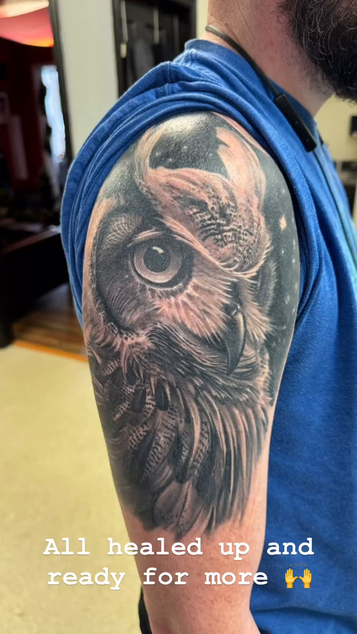 Tattoo by @karrissastitttattoos — realism, black_and_grey