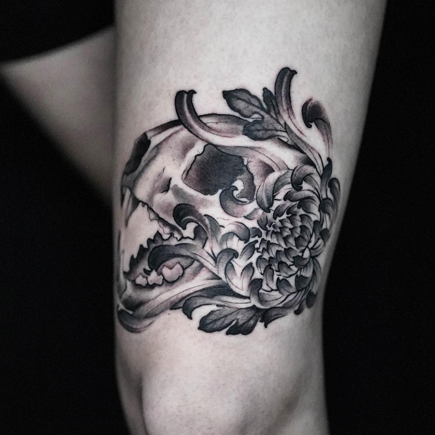 Tattoo by @dannymadsentattoo — black_and_grey, ornamental