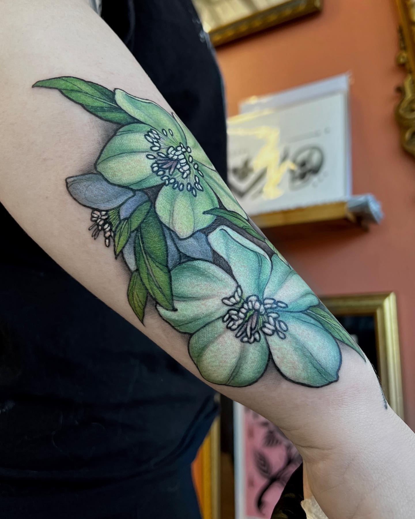 Flowers realism tattoo on the forearm by β₯πΈππͺπ€π€π ππβπππβ₯