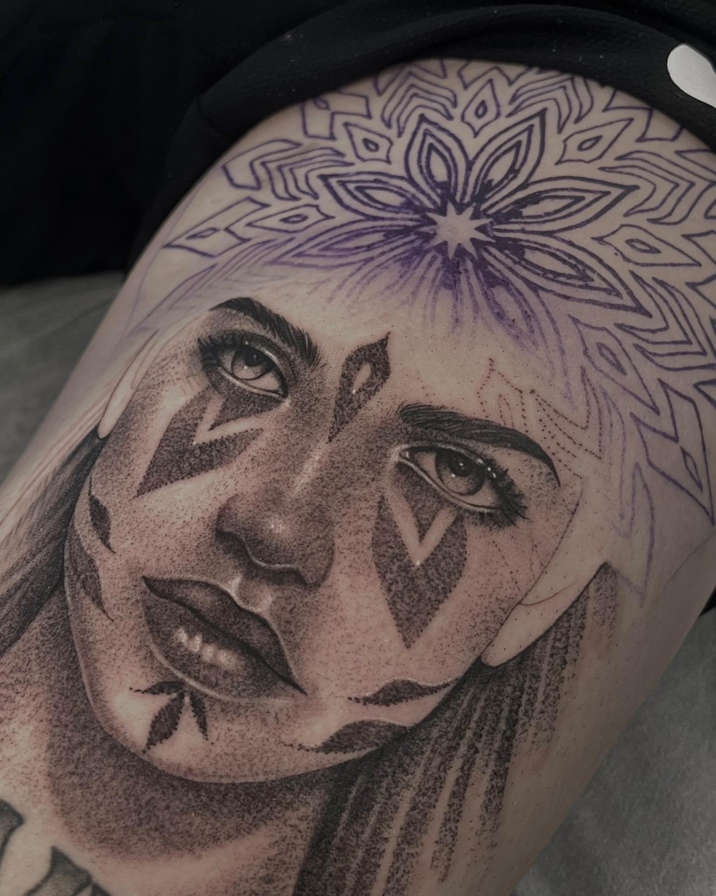 Tattoo by @morrisontattooer — dotwork, realism
