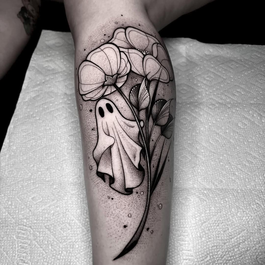 Tattoo by @vonntattoos — black_and_grey, dotwork