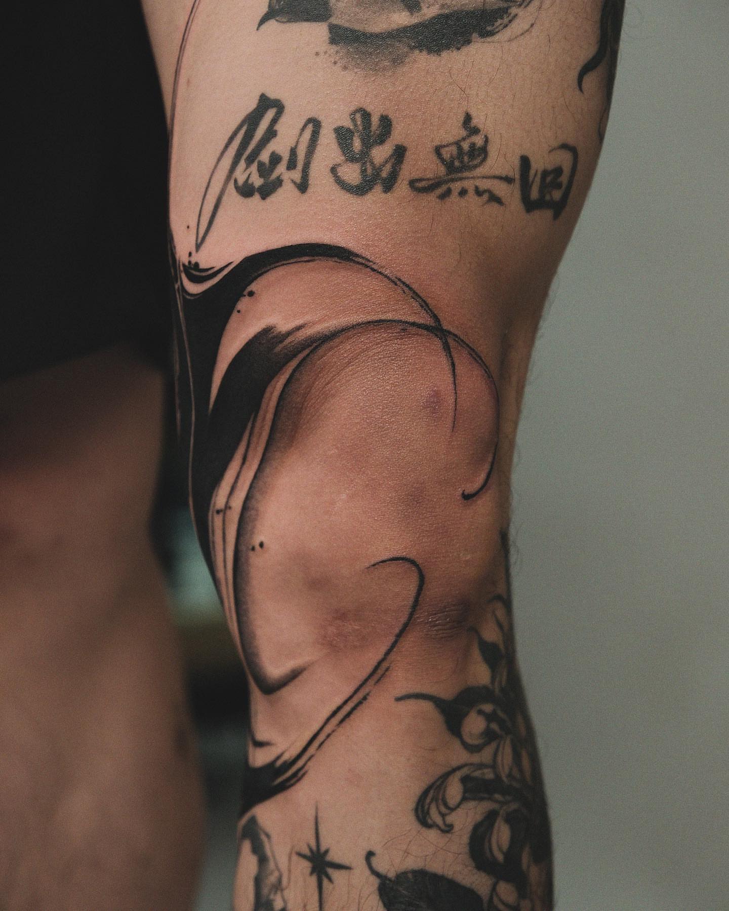 Tattoo by @who_is_ryu — black_and_grey, dotwork