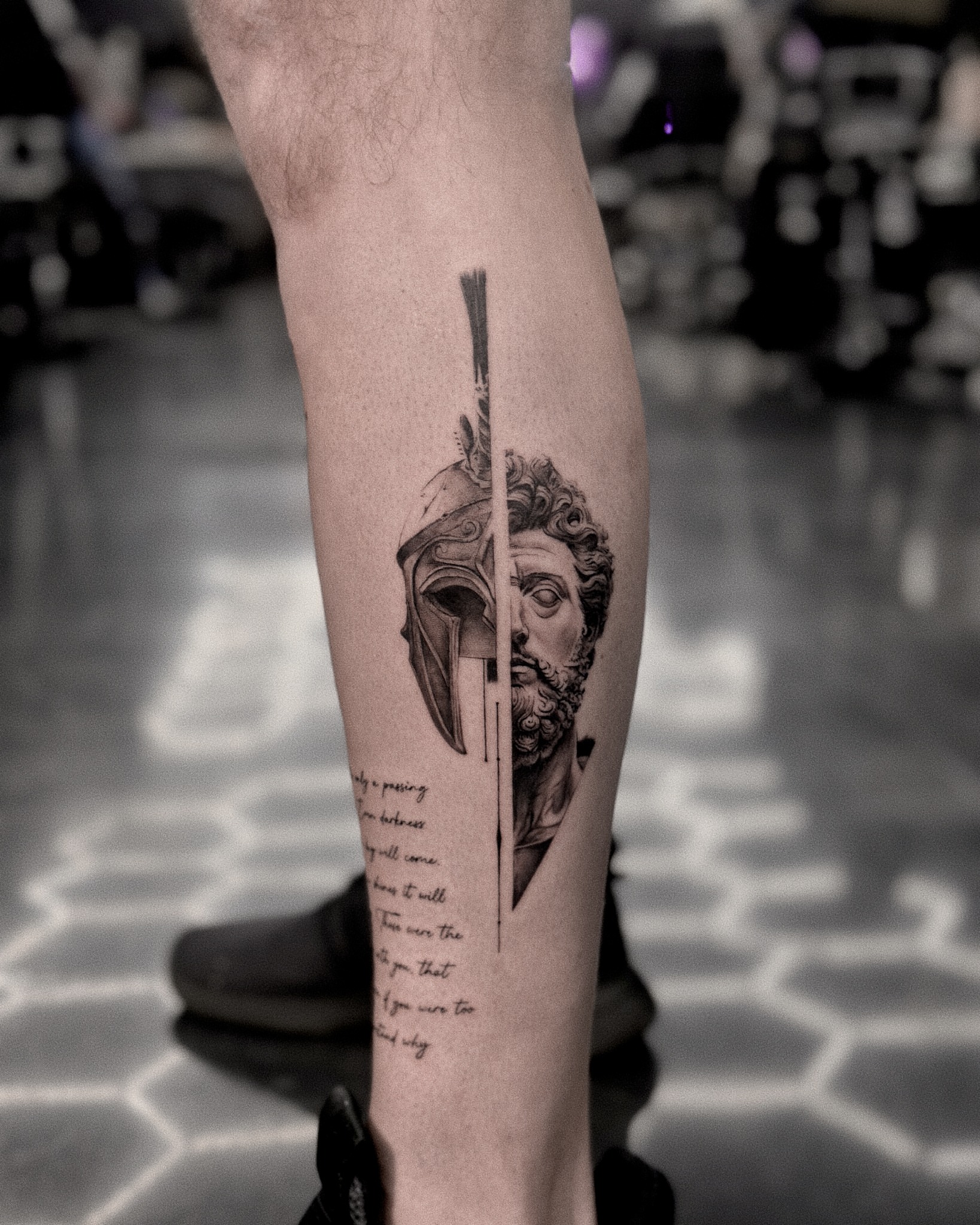 Tattoo by @ron.alvarez_tattoo — black_and_grey, realism