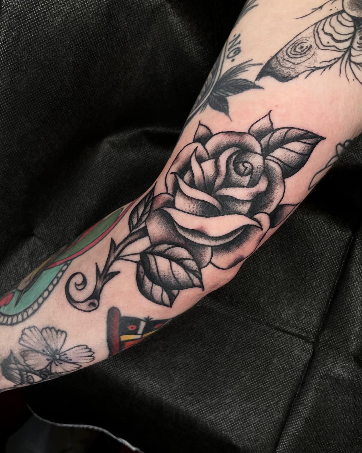 Tattoo by @megnefcytattoo — american_traditional, black_and_grey