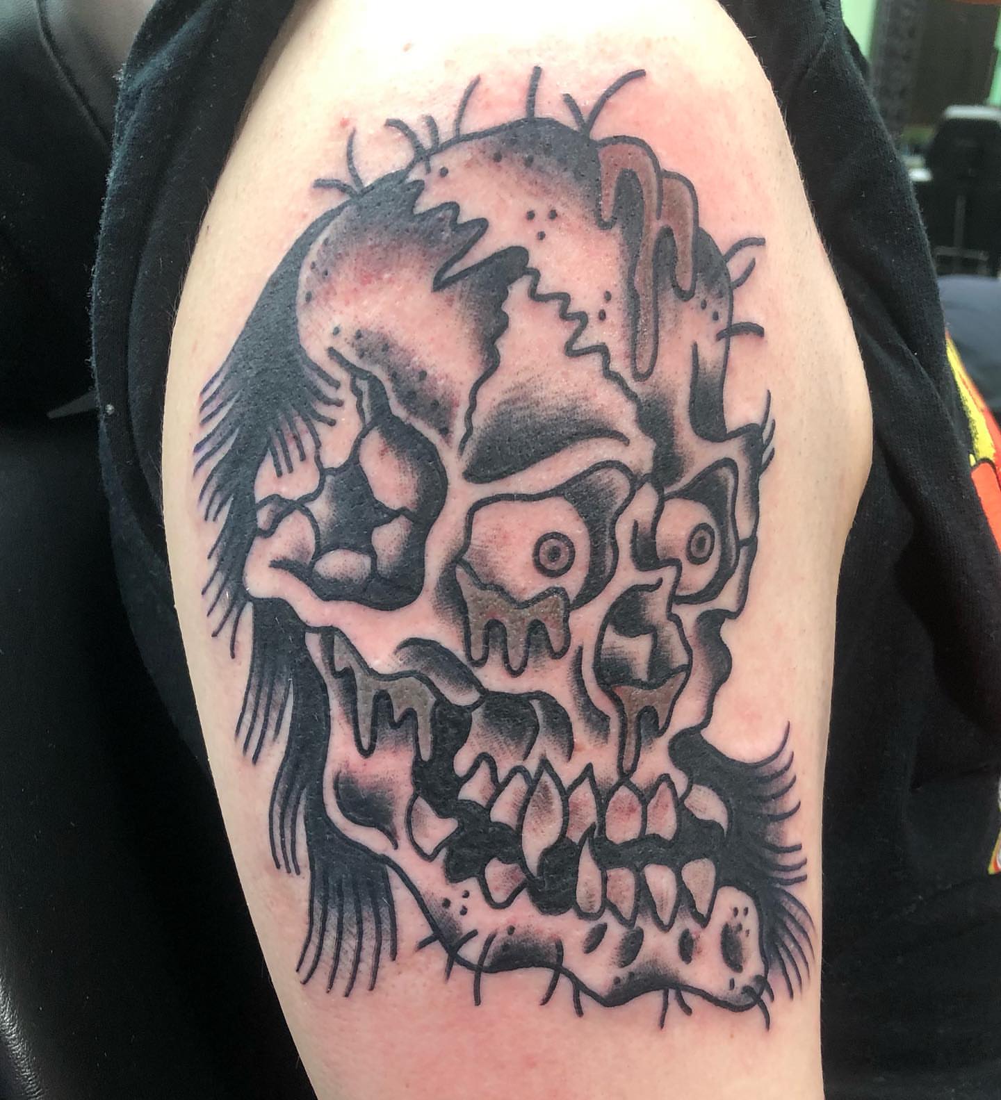 Tattoo by @iamthatgoddamnsonofabitch — black_and_grey