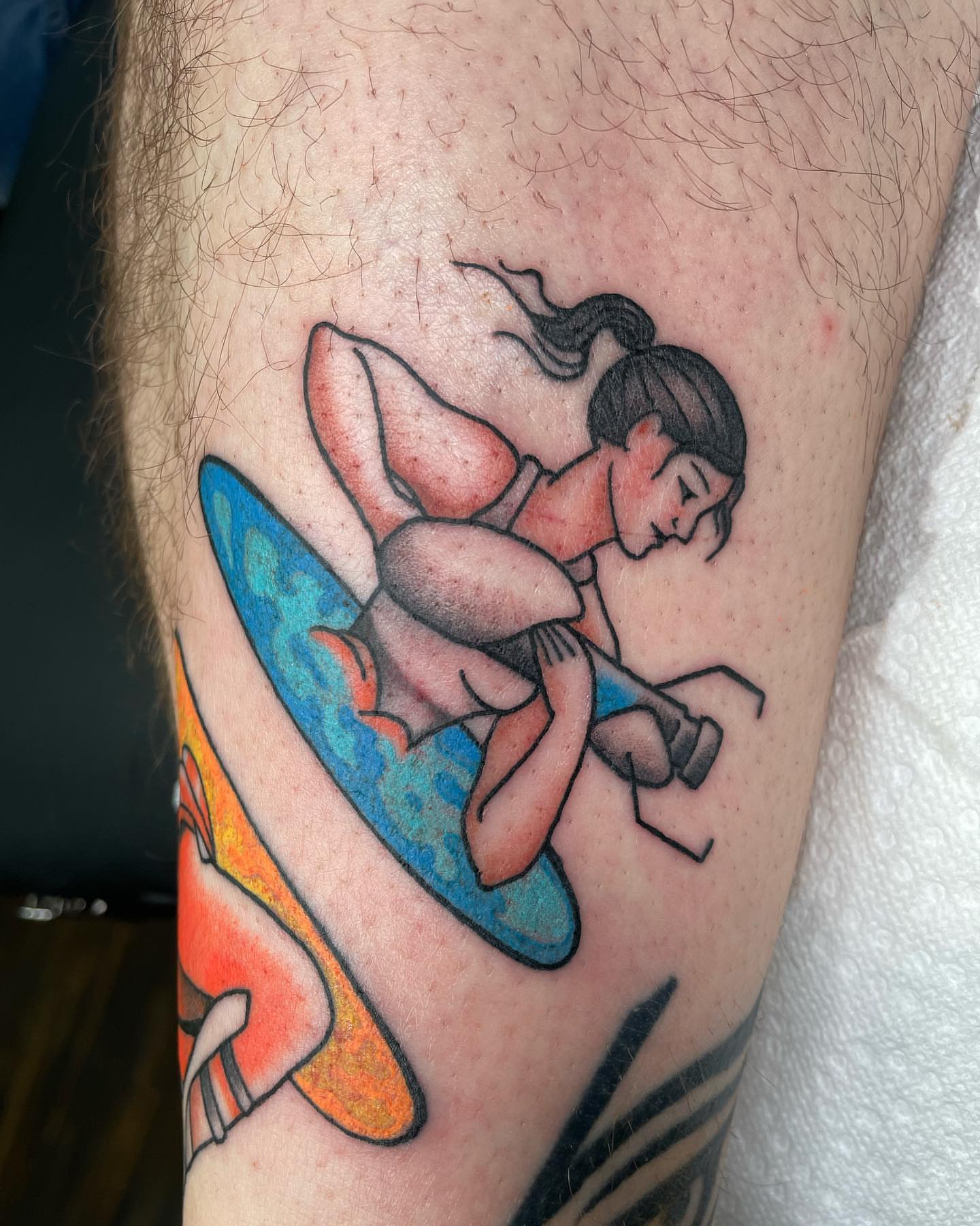 Tattoo by @firststepentropy — american_traditional, dotwork