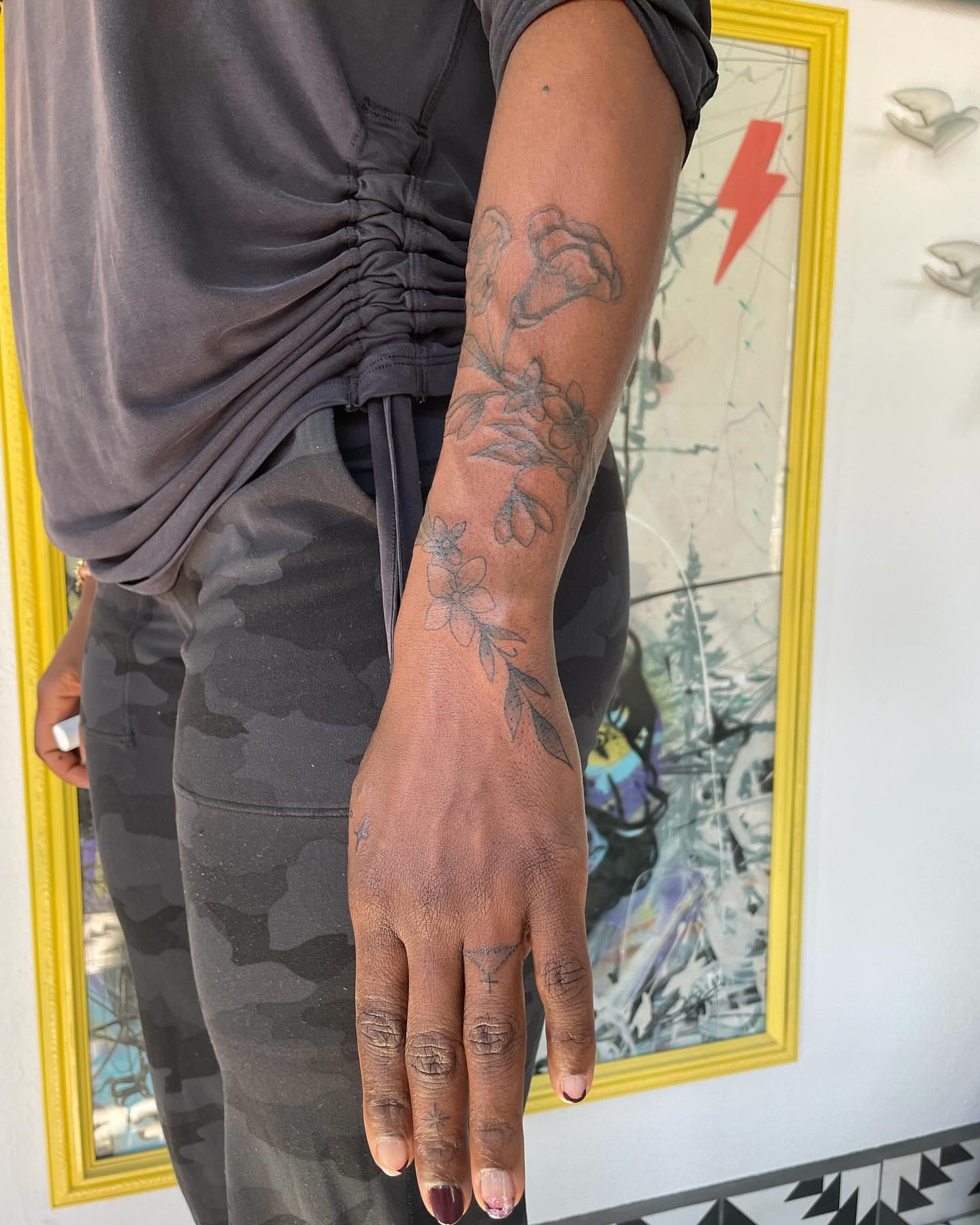 Floral design black and grey tattoo on the forearm by ✤ Ornamental Tattoo Artist ✤