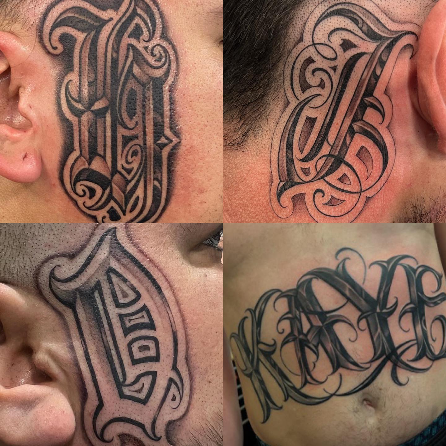 Tattoo by @aleckzi_ramos — lettering_script, ornamental