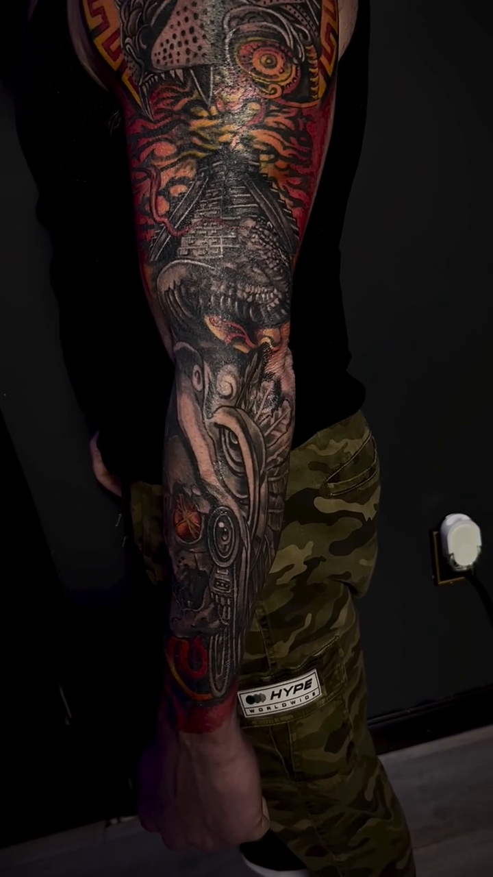 Dragon and warrior sleeve japanese irezumi tattoo by Paul burrows (Tatttoo Artist)