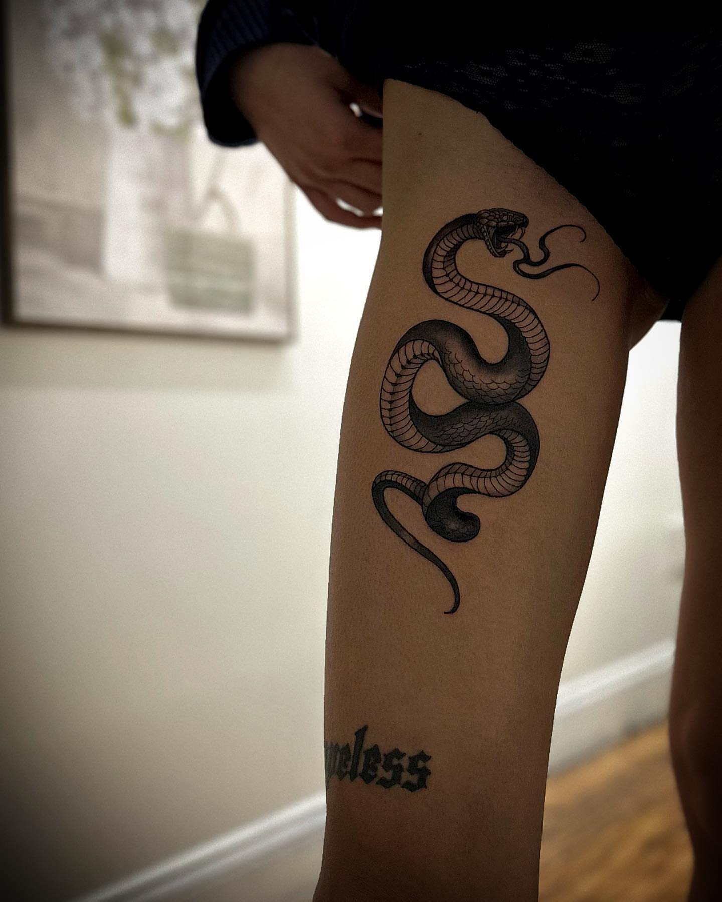 Tattoo by @timothythetattooist — black_and_grey