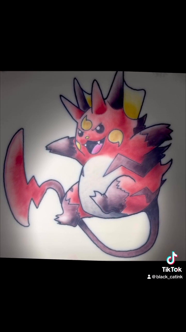 Pokemon character new school tattoo on the upper arm by Christhian King
