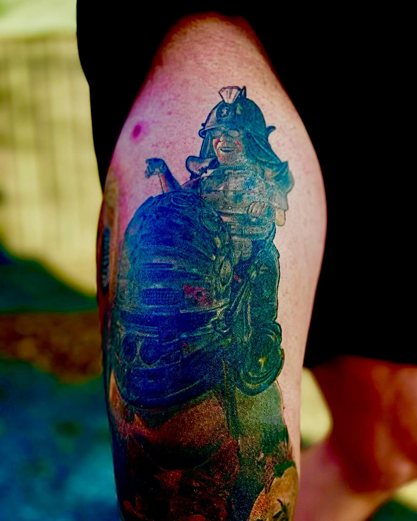 Samurai warrior japanese irezumi tattoo on the forearm by Patrick Delvar
