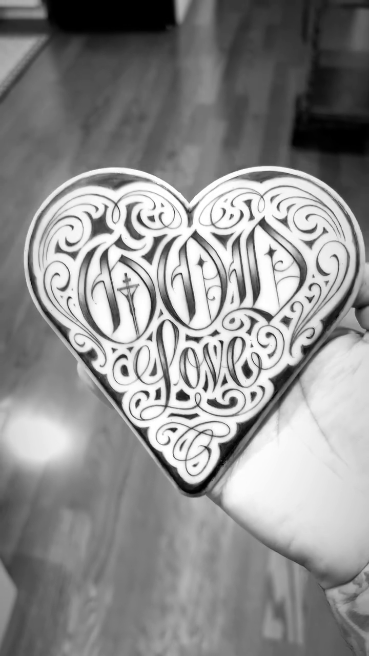 God is Love lettering script tattoo by π π π β π π π π