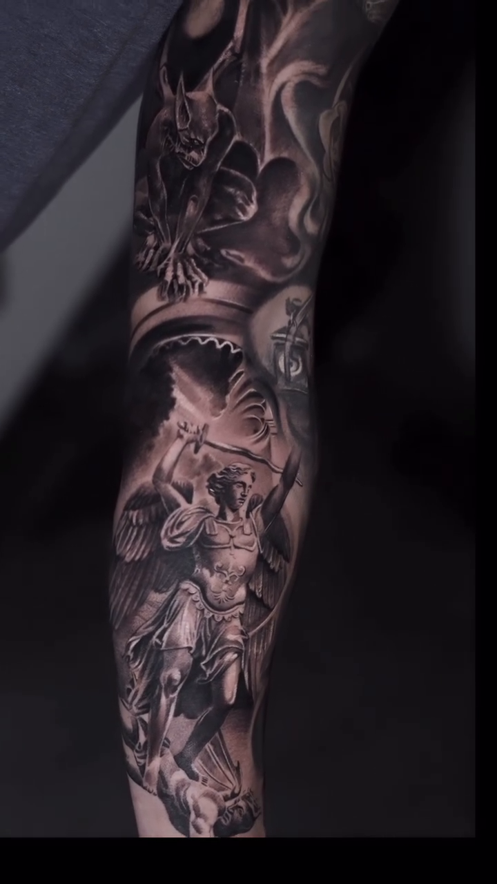 Tattoo by @murdock_manuel — dark_realism, black_and_grey