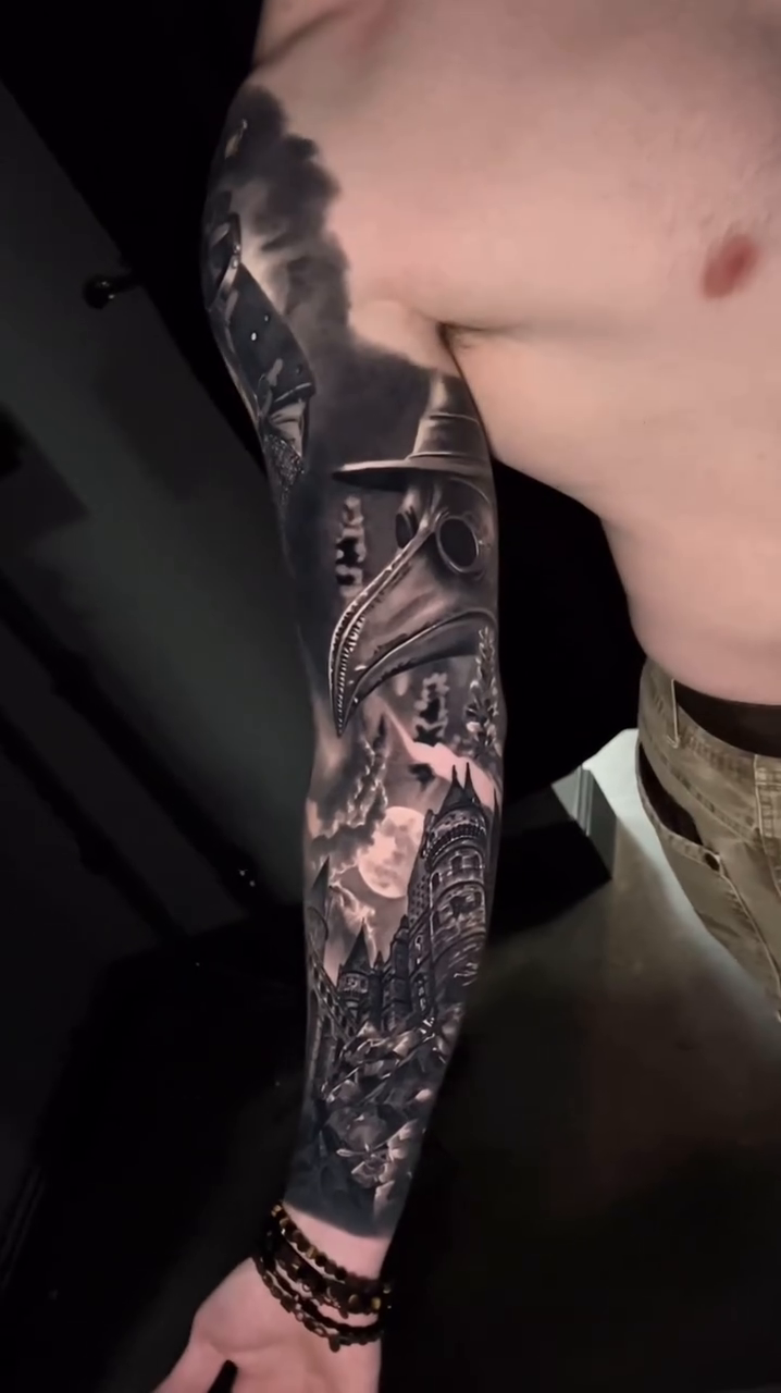 Tattoo by @travischick_art — realism, black_and_grey