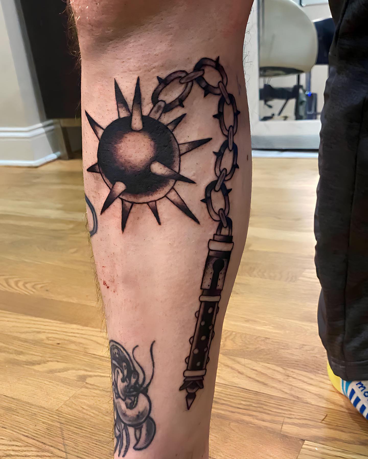 Tattoo by @cellardoortattoollc — black_and_grey