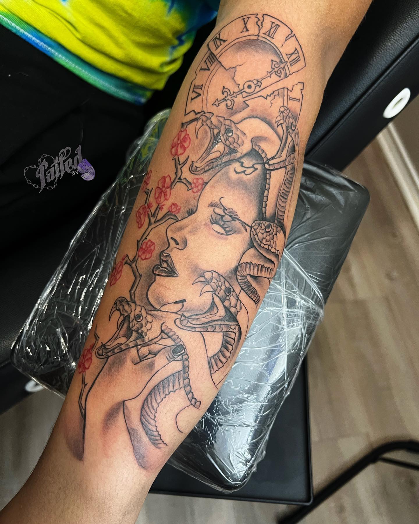 Woman with snake realism tattoo on the forearm by ✧ Dallas Tattoo Artist  ✧