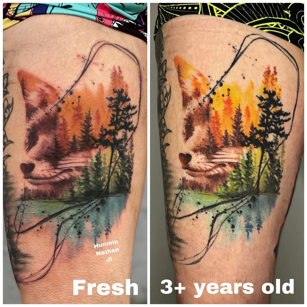 Tattoo by @hunminji — watercolor, realism