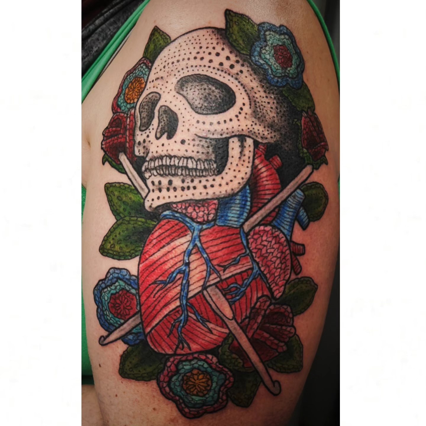 Tattoo by @artoftheblackwolf — dotwork, realism