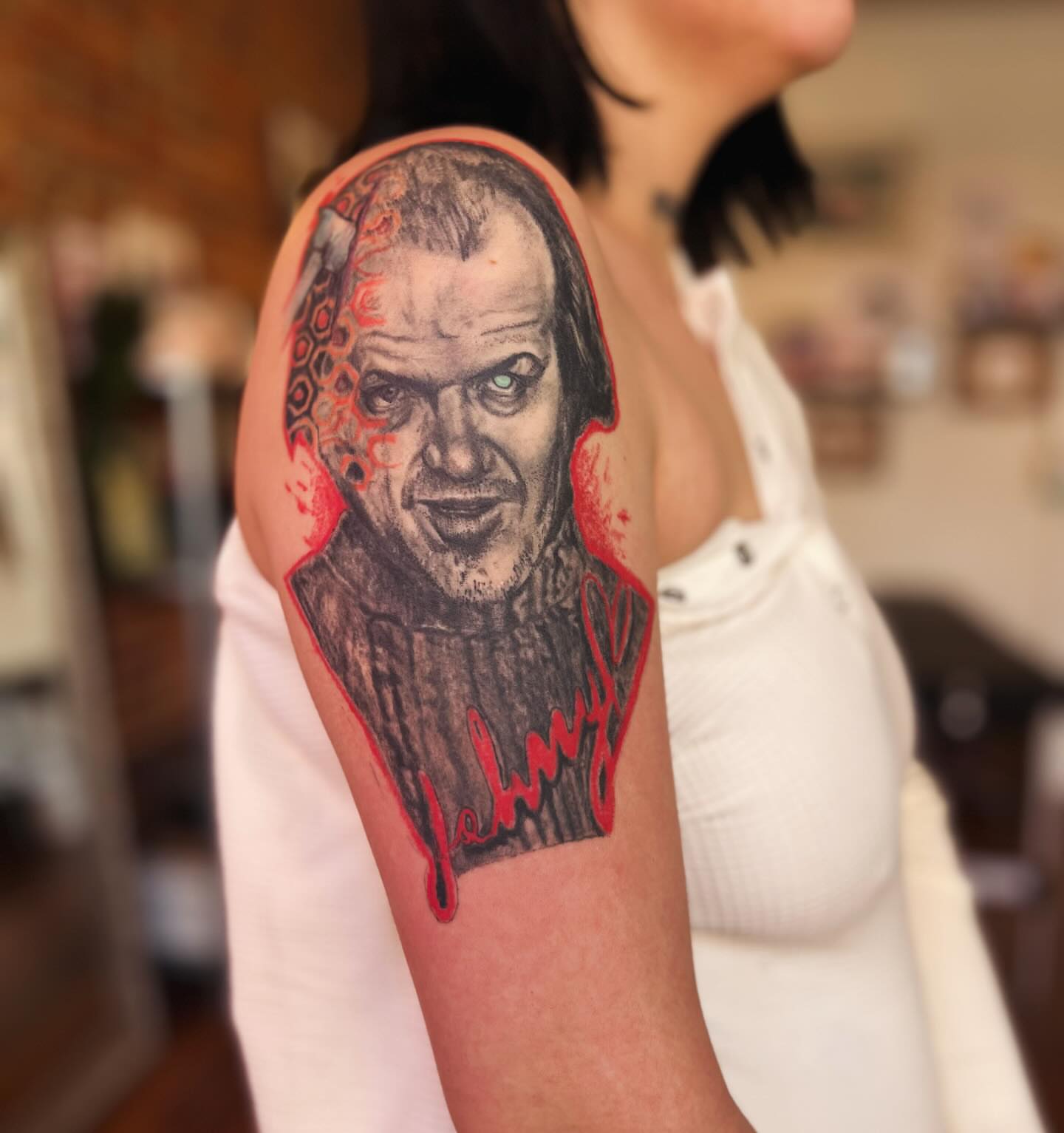 Portrait of a man realism tattoo on the forearm by Asia Rene Tattoos👑
