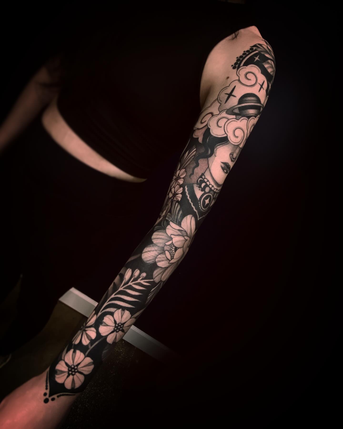 Tattoo by @n.dickinson — american_traditional, black_and_grey