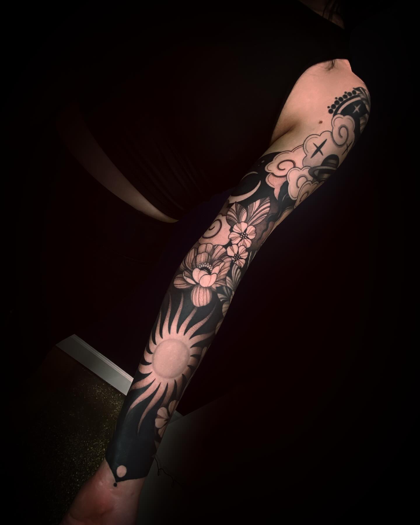Tattoo by @n.dickinson — american_traditional, black_and_grey