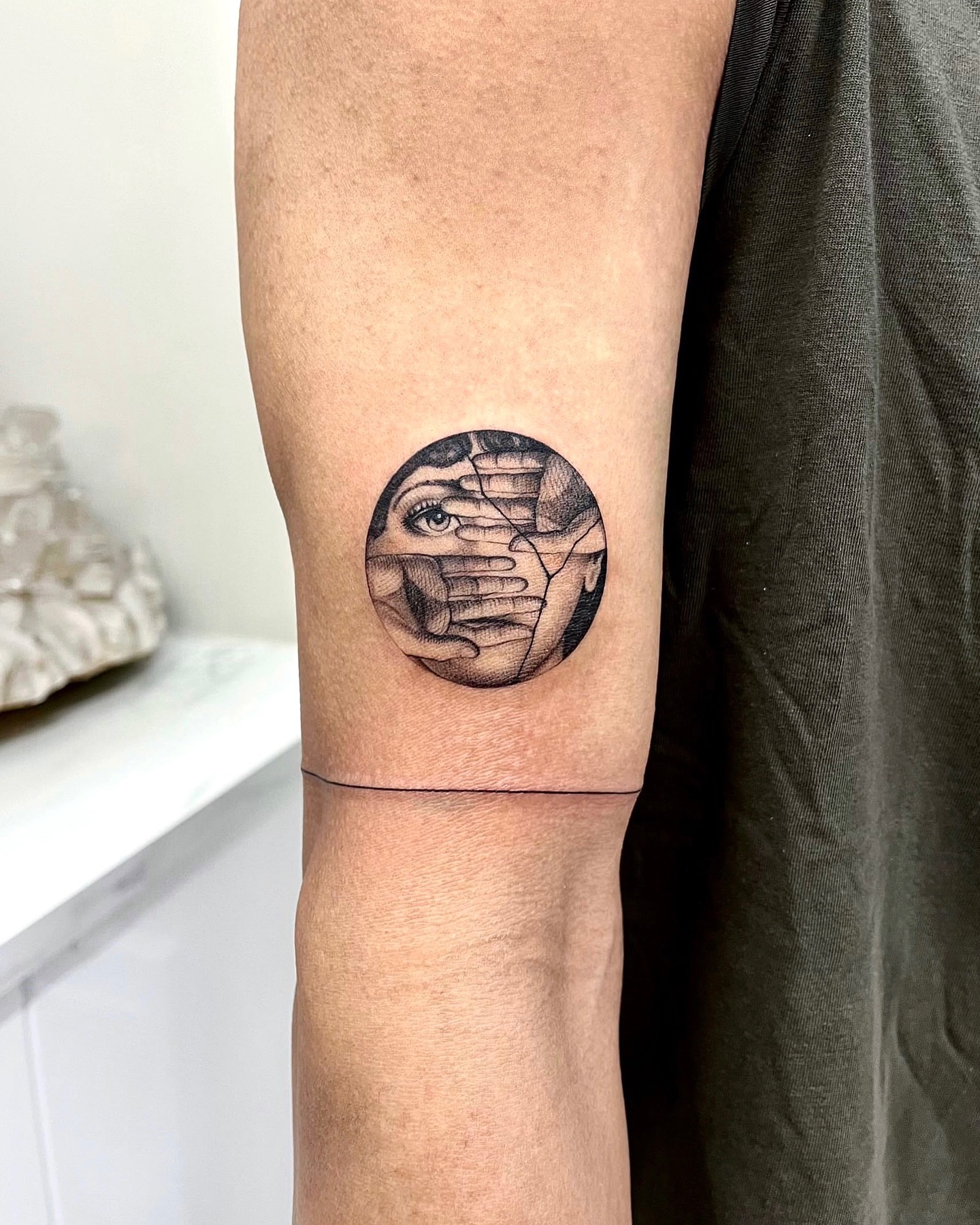 Tattoo by @linsey_tattooer — dotwork, geometric