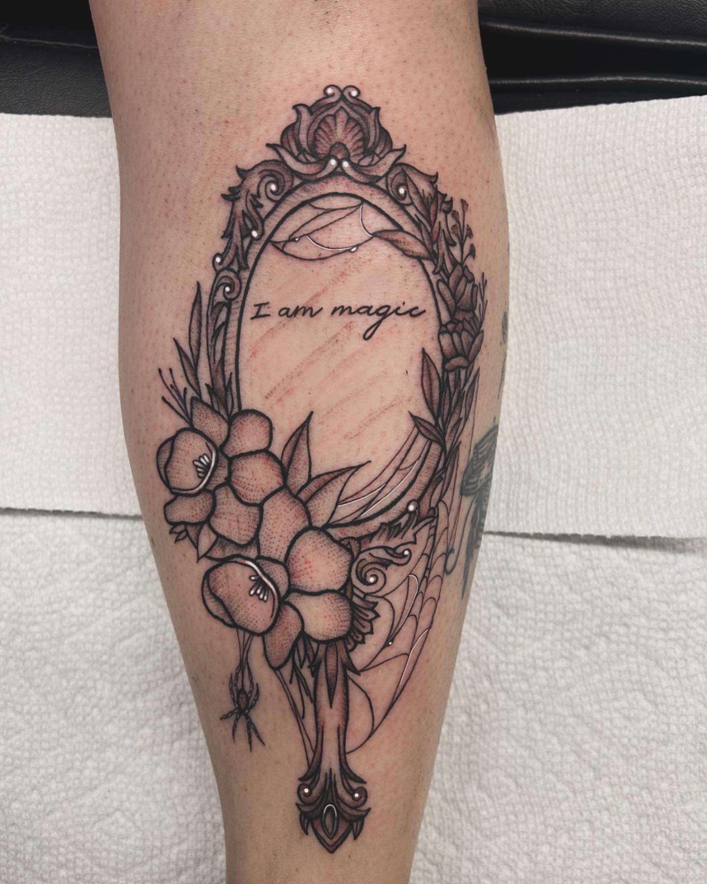 Magic black and grey tattoo on the forearm by Tattoo Artist