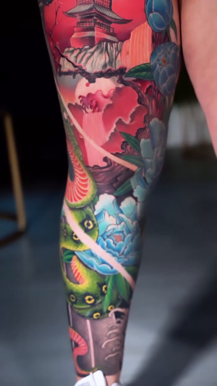 Tattoo by @amaury_badhabits — japanese_irezumi, trash_polka